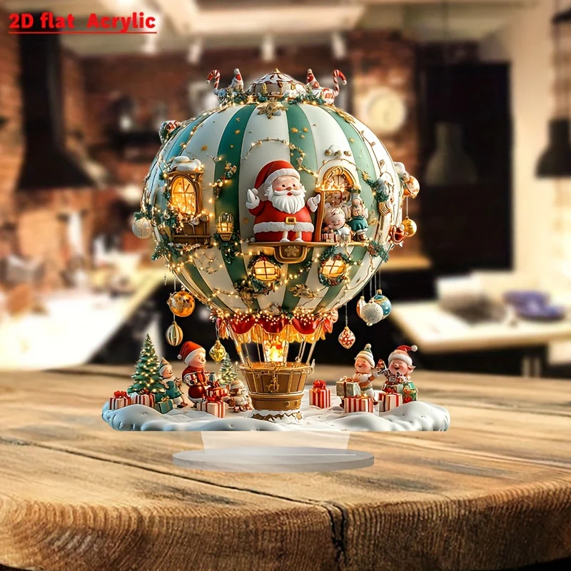 BohoBallon - Kerstman & Elfen Acryl Decoratief Bord - Afbeelding 3