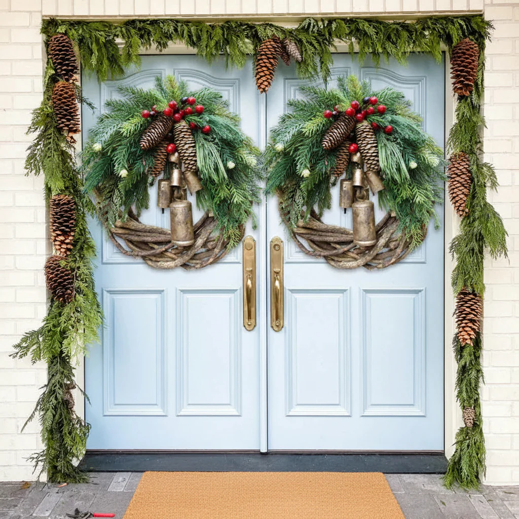 Kerstkrans Bohemian Stijl Handgemaakt Feestelijke Sfeer - Afbeelding 4