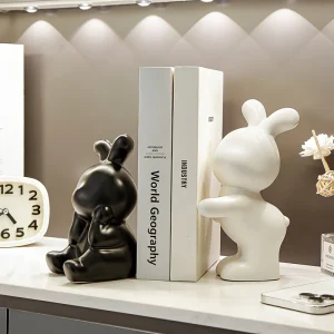 BunnyAnime - Schattige Konijnen Boekensteunen voor Woonkamerdecoratie