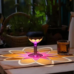 SolarBloom - Zonne-energie LED Tafellamp met Bloemenprojectie