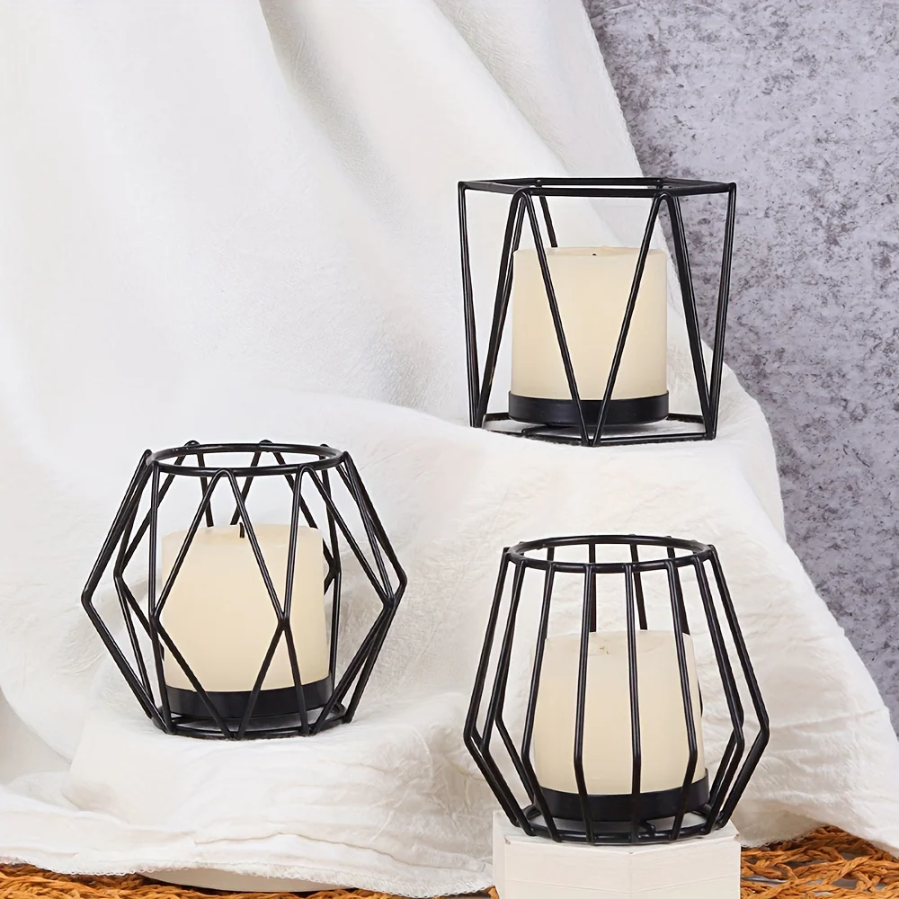 Gouden Metalen Kaarsenhouder Set - Stijlvolle Tafeldecoratie - Afbeelding 8