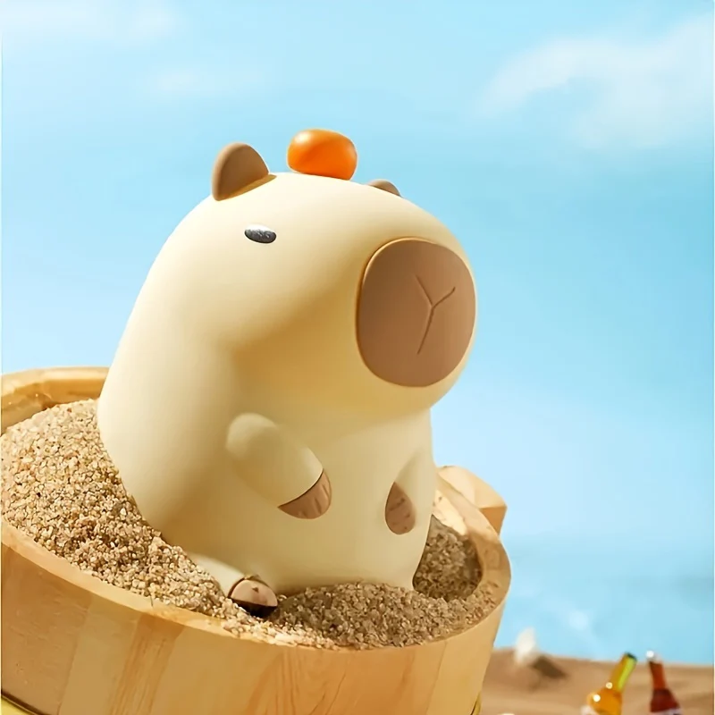 CapyGlow - Schattig Capybara Nachtlampje met USB Oplaadbare Siliconenlamp - Afbeelding 5
