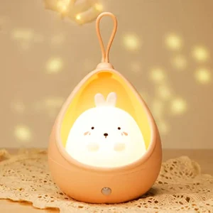 BunnyGlow - USB Oplaadbare Dieren Nachtlamp met Bewegingssensor