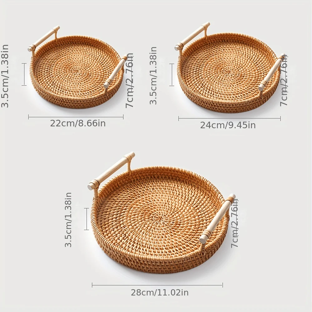 RattanTray - Rieten Onderzetter Dienblad met Handvatten - Afbeelding 7