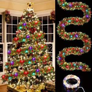 GlowGarland - 2-Pack LED Kerstguirlande met 30 Lampjes