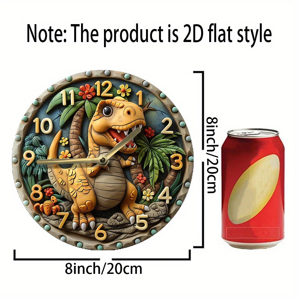 DinoTime - Speelse Dinosaurus Wandklok - Afbeelding 6