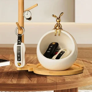 DeerBox - Moderne Keramische Opbergkom met Metalen Hertendeksel