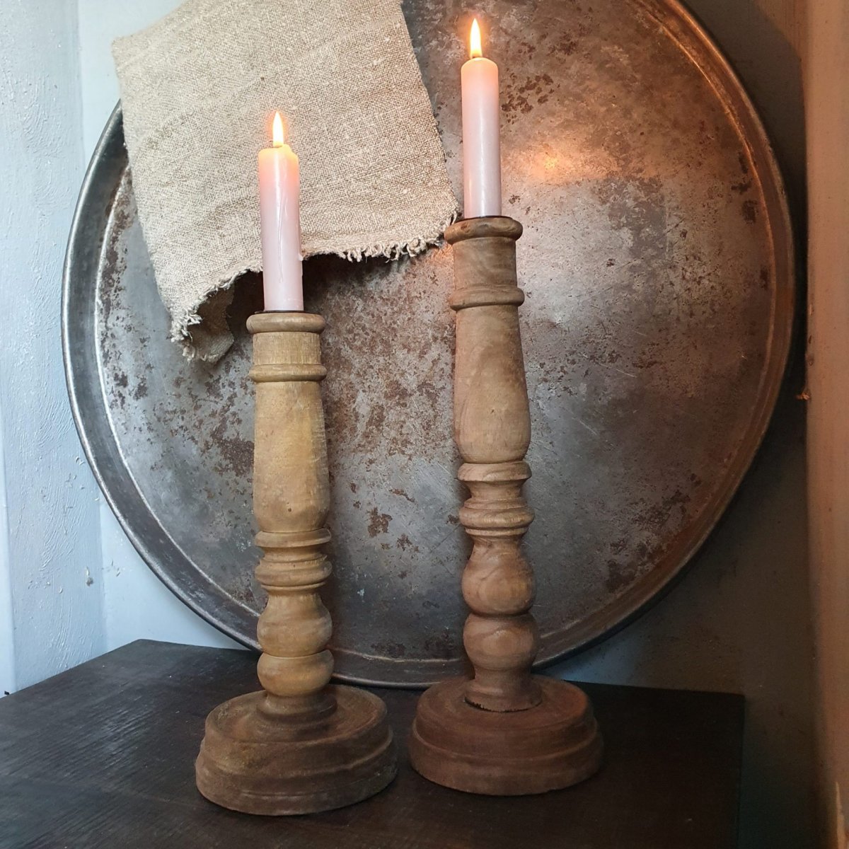 Houten kandelaar L - Afbeelding 3