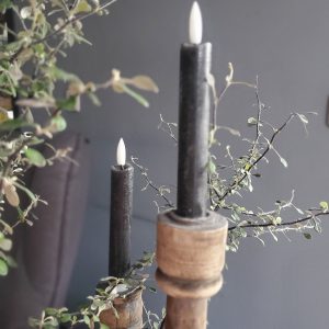 LED dinerkaarsjes – zwart (2 st.)