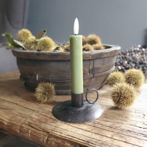 LED dinerkaarsjes – olijfgroen (2 st.)