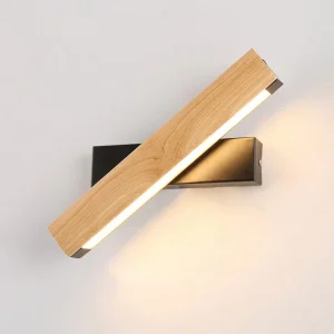 LinearLight - Moderne Houten Roteerbare LED Wandlamp voor Slaapkamer