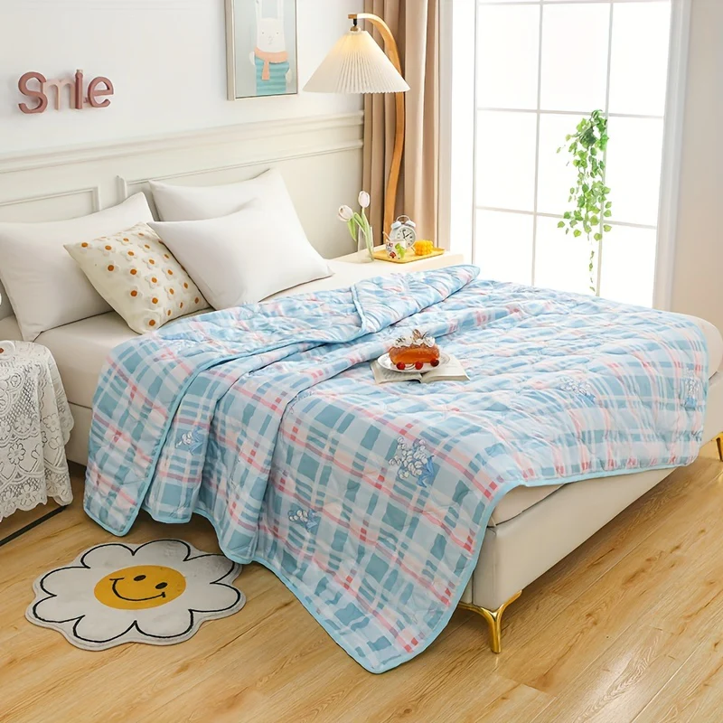 Soft & Lightweight Zomerdeken - Ademend en Huidvriendelijk Plaid voor Bank, Airconditioning en Meervoudig Gebruik - Afbeelding 4