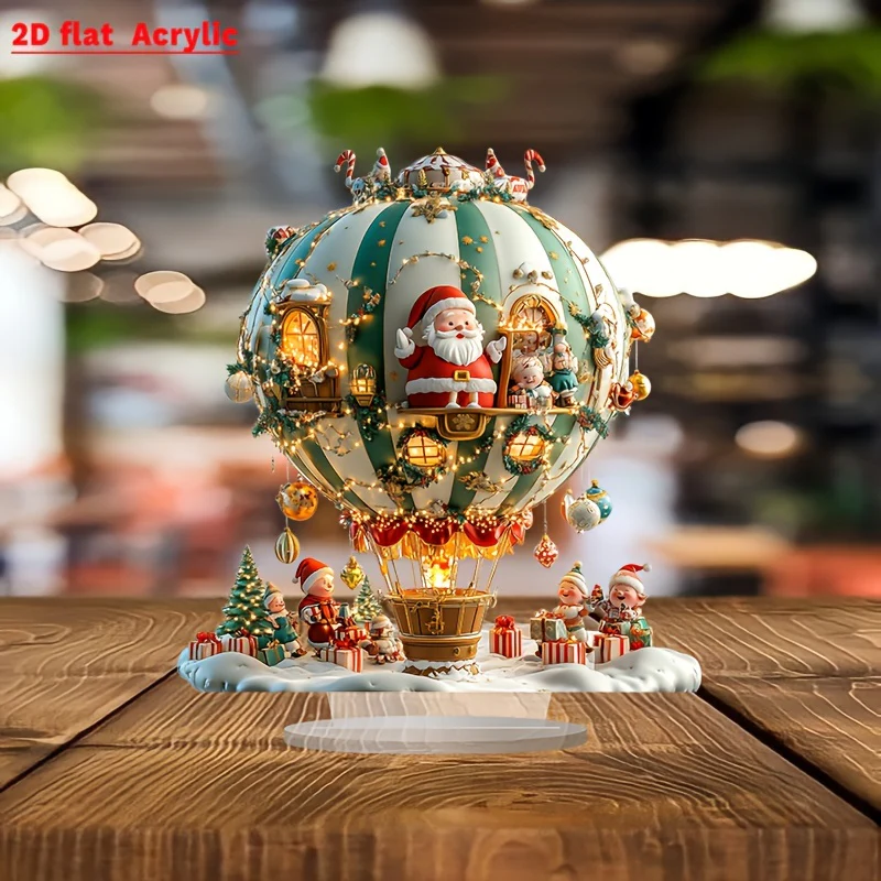 BohoBallon - Kerstman & Elfen Acryl Decoratief Bord - Afbeelding 4
