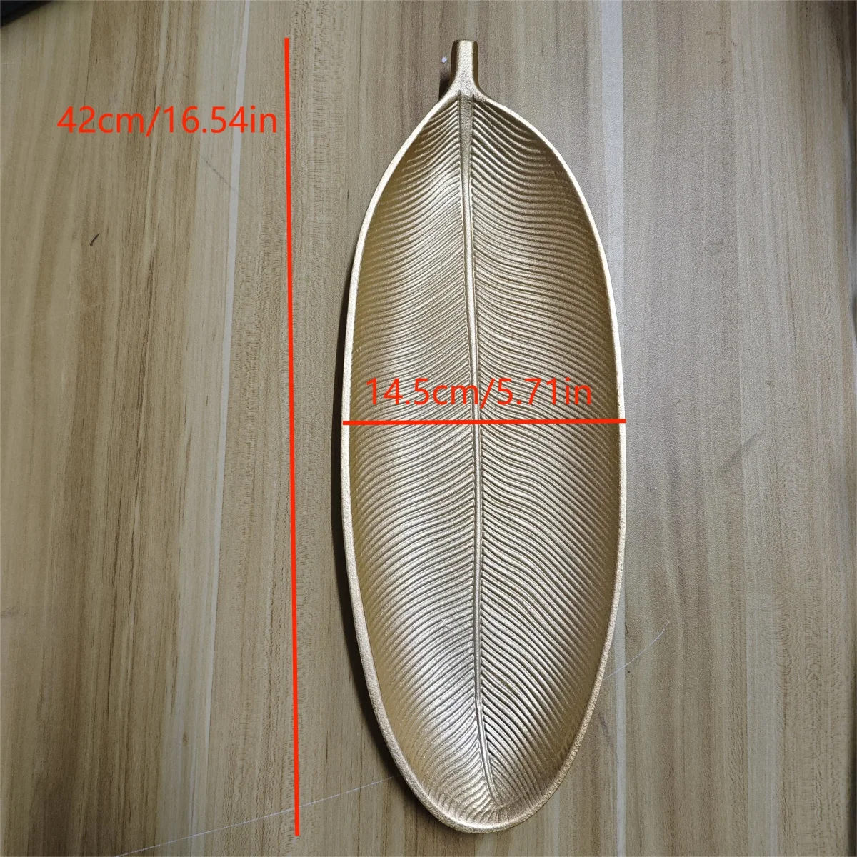 LeafWood - Antiek Bladvormig Houten Dienblad | Sieraden- & Sleuteldienblad - Afbeelding 5