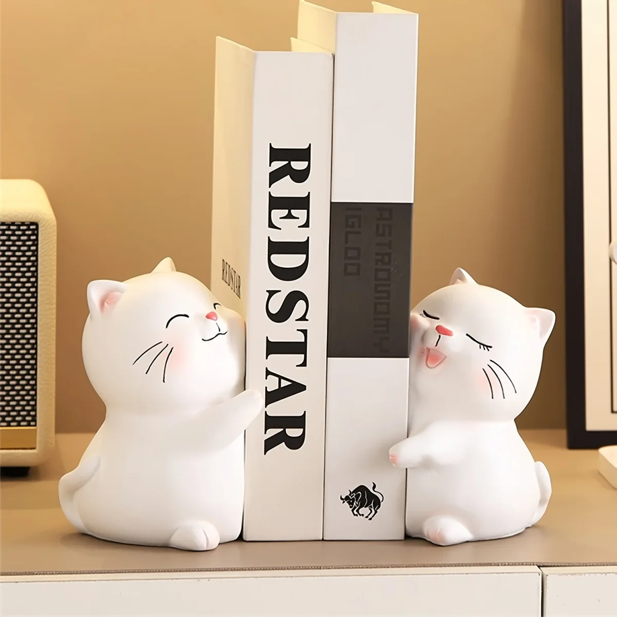 LoveCats - Charmante Hars Kat Boekensteunen - Perfect voor Thuis & Kantoor Decoratie - Afbeelding 5