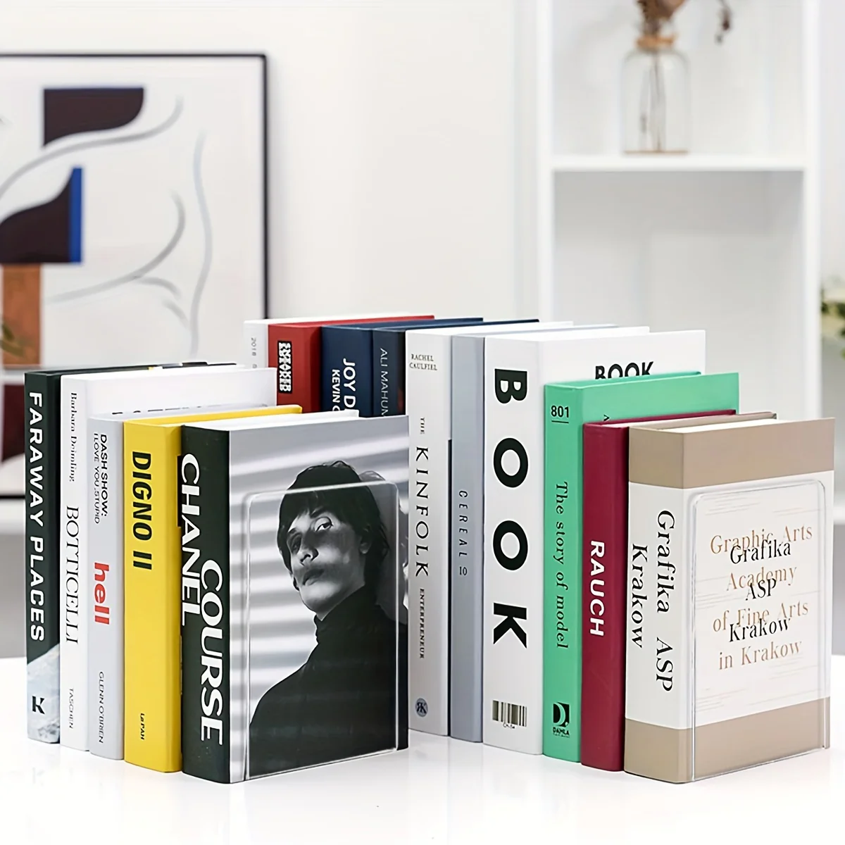 Transparante Acryl Boekensteunen - Moderne L-vormige Boekensteunen voor Bureauorganisatie - Afbeelding 7