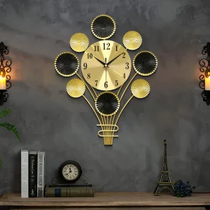Moderne Metalen Stille Wandklok - Ballonvormig, Decoratief voor Woonkamer en Slaapkamer