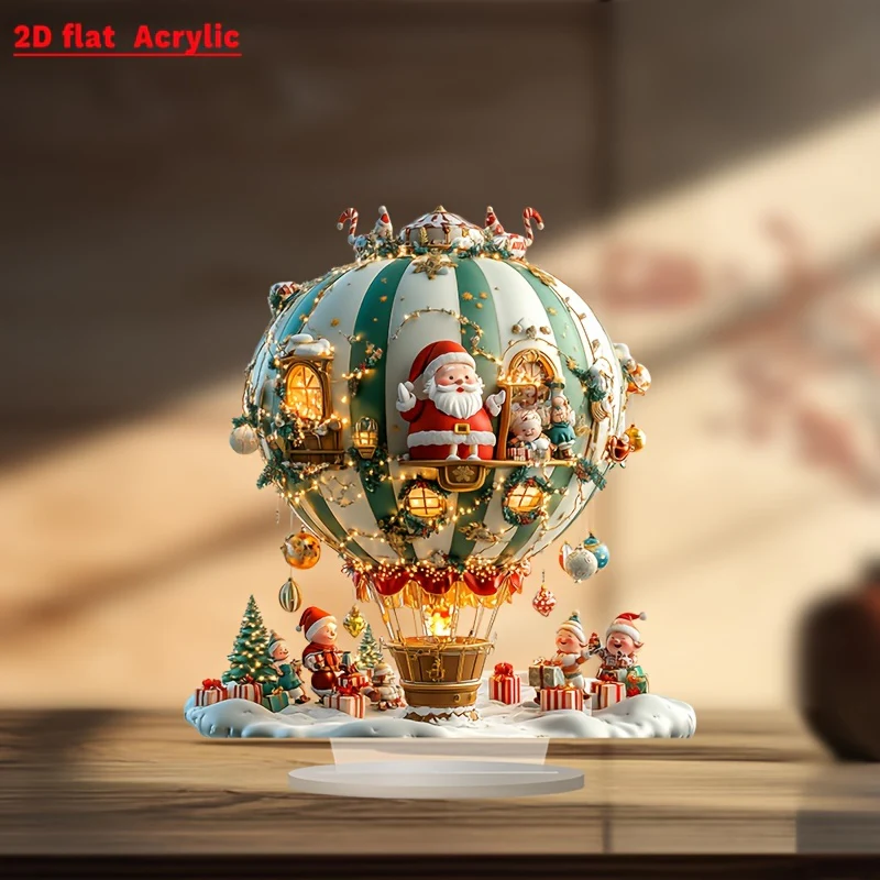 BohoBallon - Kerstman & Elfen Acryl Decoratief Bord - Afbeelding 5