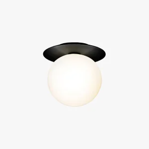 Valentina Modern LED Plafond/Wandlamp Eetkamer Zwart/Goud Glas