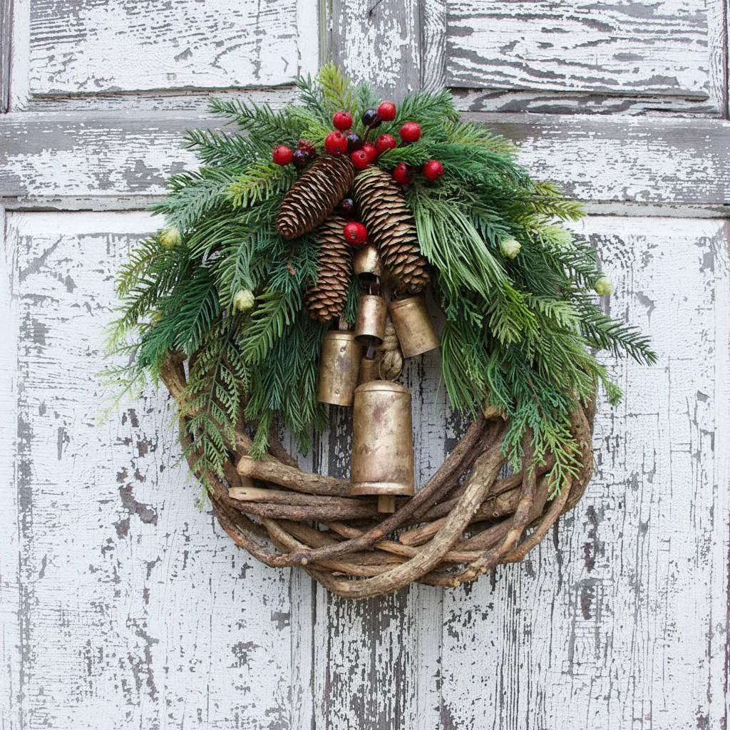 Kerstkrans Bohemian Stijl Handgemaakt Feestelijke Sfeer - Afbeelding 5