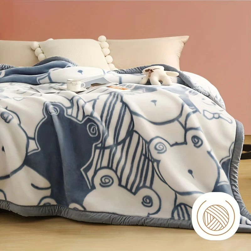 Ultra-Zachte Fleece Deken - Cartoon Print, Perfect Voor Alle Seizoenen, Machinewasbaar - Afbeelding 8