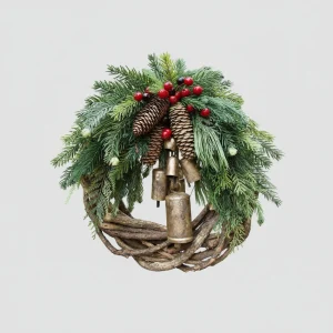 Kerstkrans Bohemian Stijl Handgemaakt Feestelijke Sfeer