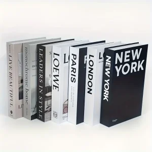 Klassieke Stijl Decoratieve Boekensteun Set van 7 - Faux Boeken voor Tafeldecoratie en Plank