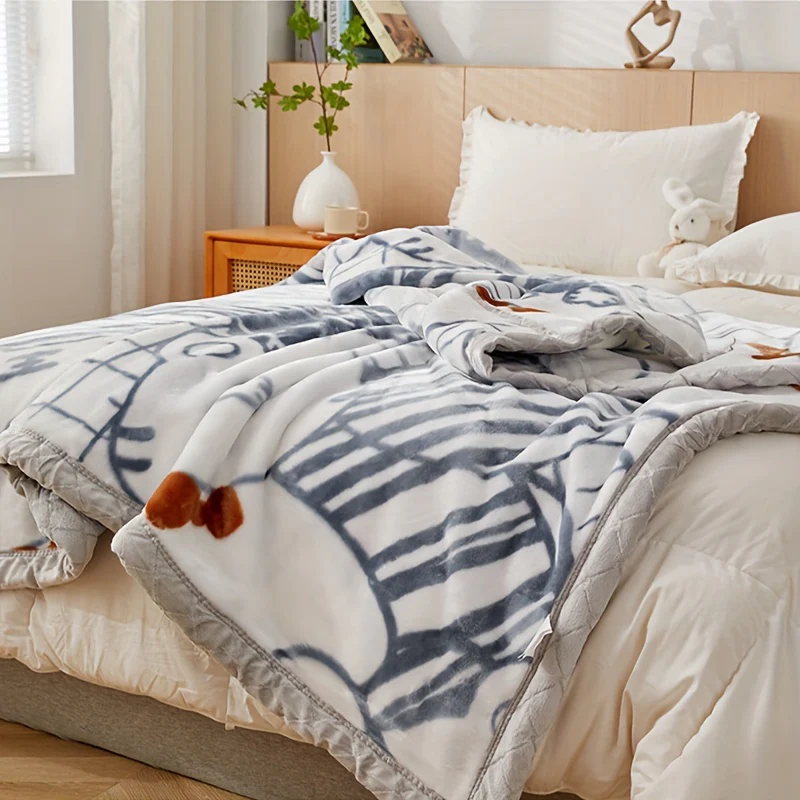 Ultra-Zachte Fleece Deken - Cartoon Print, Perfect Voor Alle Seizoenen, Machinewasbaar - Afbeelding 6