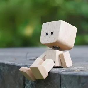 Auto Decoratie Dashboard Figuur Hout Pop Beweging Ornament