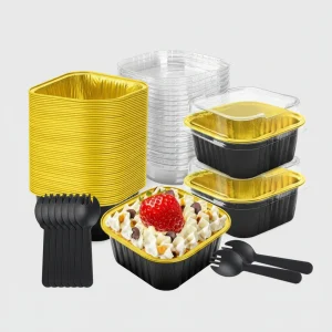 Mini Taartvormen Deksel Wegwerp Aluminium Taarten Desserts 50 Stuks