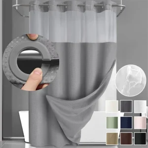 Douchegordijn Badkamer Waterafstotend Wafelstructuur Raam Set