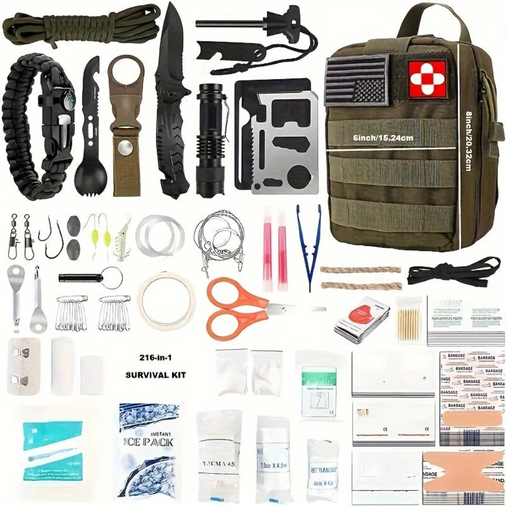 EHBO Kit Survival Kit Outdoor Noodpakket Camping Rugtas Set - Afbeelding 5