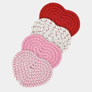 Geweven Hartvormige Onderzetters Set