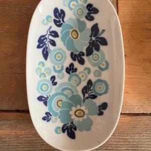 Zuurschaaltje Hutschenreuter blauwe bloemen