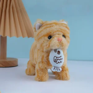 Kat Speelgoed Interactieve Pluche Robot Kitten Oranje Realistisch