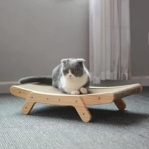 Kattenkrabpaal Houten Krabplank Gebogen Ergonomisch