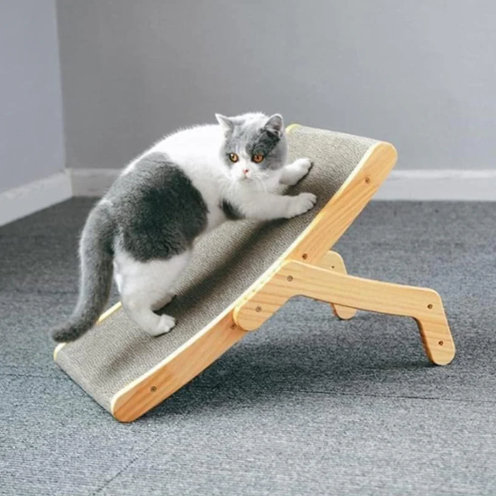 Kattenkrabpaal Houten Krabplank Gebogen Ergonomisch - Afbeelding 8