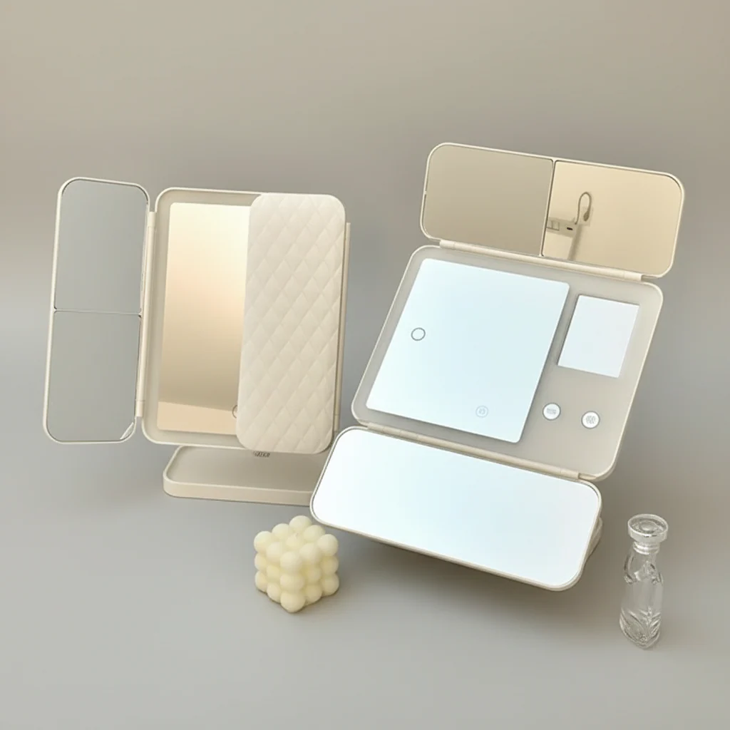 Makeup Spiegel LED Verlichting Verstelbare Vergroting Tafelmodel - Afbeelding 4