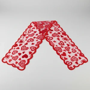 Lace Tafel Loper Hartjes Romantische Valentijnsdecoratie