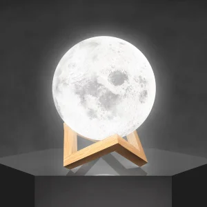 LunarGlow - Draadloze Maanlamp met 3D-Detail
