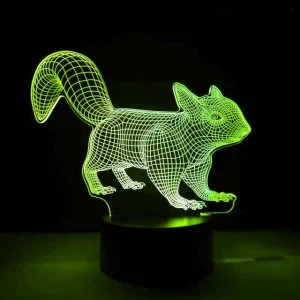 LumiFox - 3D LED Nachtlampje met Kleurverandering en Dimbare Functie