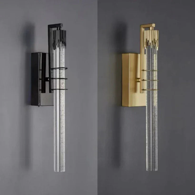 CrystalGold - Elegante LED Wandlamp in Goud Met Kristallen Voor Woonkamer & Slaapkamer - Afbeelding 7