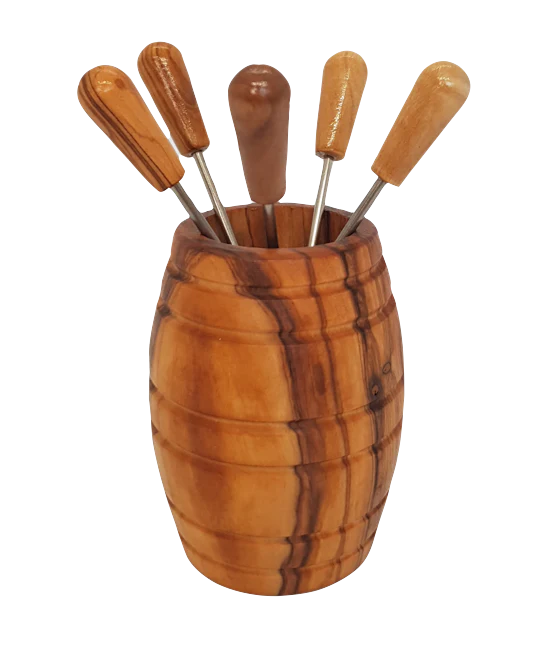 Tapasprikkers 10 stuks Olijfhout - Afbeelding 3