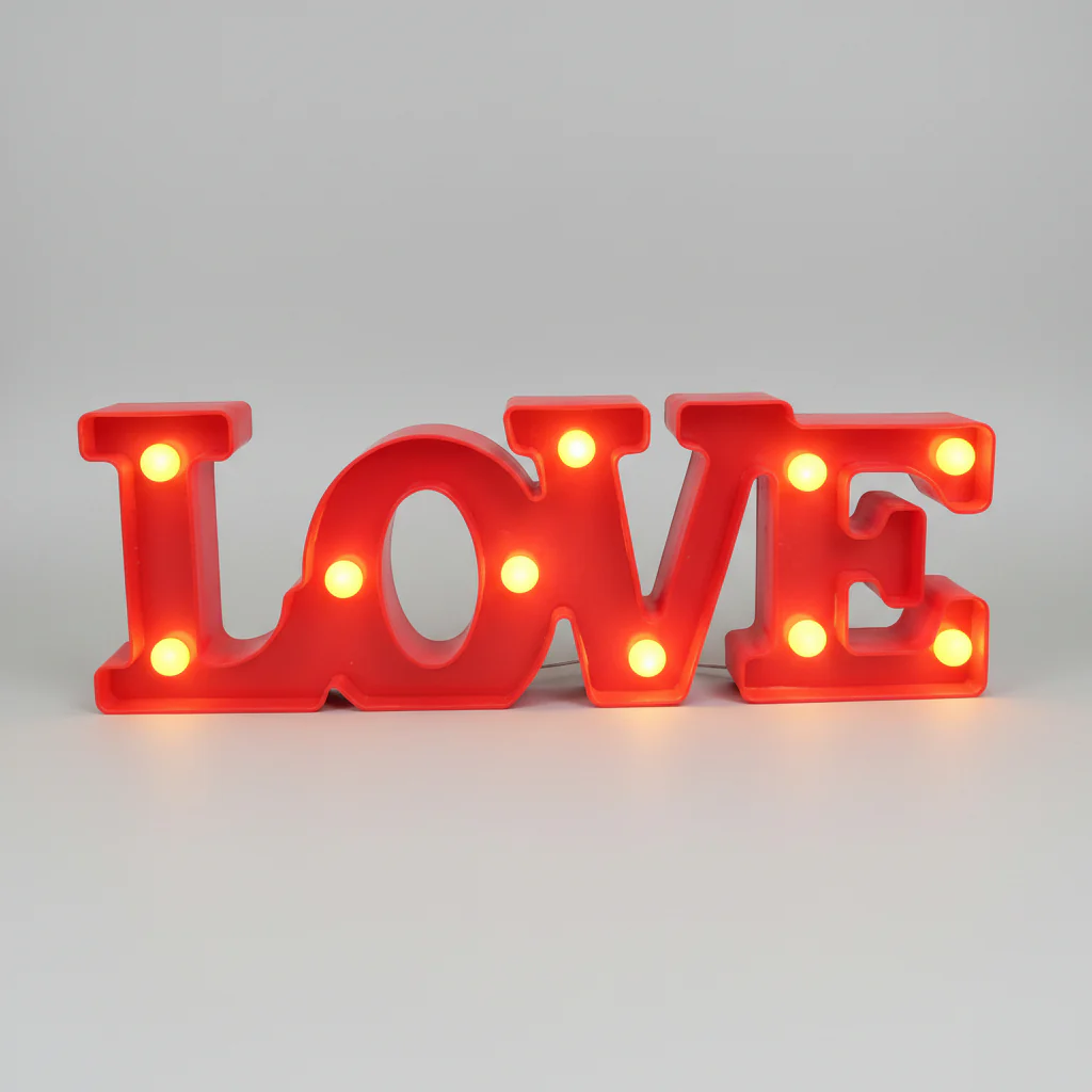 LED Love Verlichting Sfeervolle Versiering Batterij Aangedreven - Afbeelding 6
