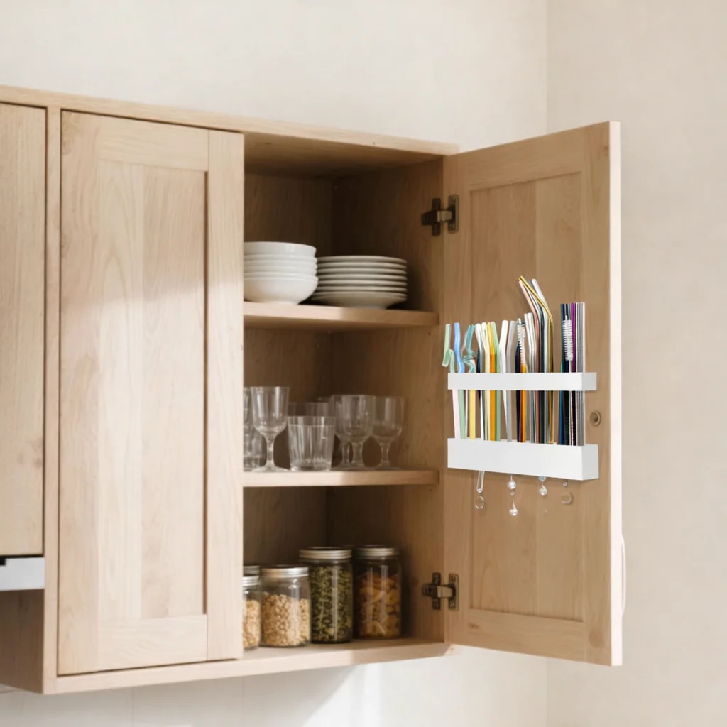 Rietjeshouder Organizer Keukenkast Deur Opbergrek Bestek - Afbeelding 5