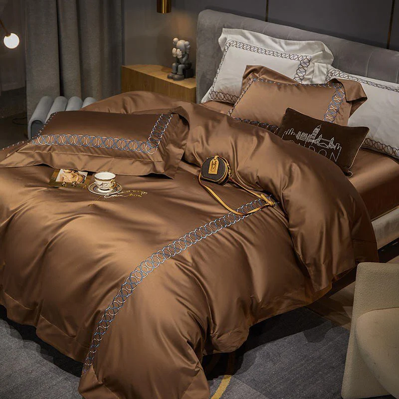 Sunstone Reves Duvet Cover Set - Egyptisch Katoen - Afbeelding 6