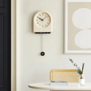CremePendulum - Koreaanse Stijl Wandklok met Modern Design