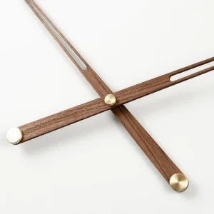 WoodSphere - Moderne Grote DIY Wandklok Mechanisme met Walnoothouten Wijzers
