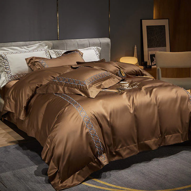 Sunstone Reves Duvet Cover Set - Egyptisch Katoen - Afbeelding 3