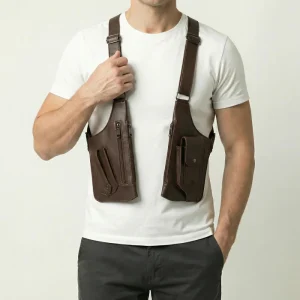 Schoudertas Heren Borsttas Crossbody Tas Verstelbare Riem Tas